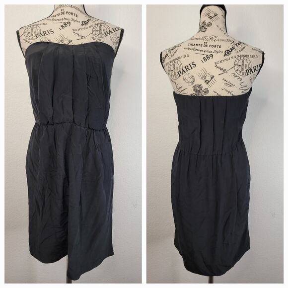 ZIMMERMANN 100% Silk chiffon Mini cocktail Dress Black size AU 1 US 6 blouson - Picture 1 of 8